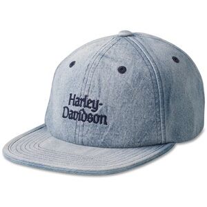 Harley-Davidson Men's Staple Denim Low Profile Snapback Hat Blue 97775-23VM OS